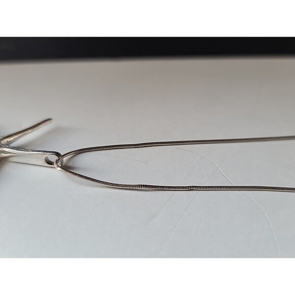 Italian 925 Sterling Silver Starfish Pendant Necklace Vintage, READ Description - Picture 5 of 10